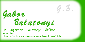 gabor balatonyi business card